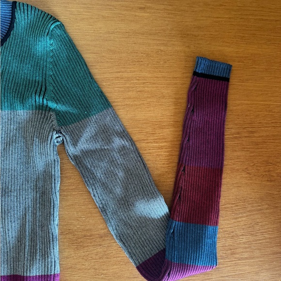 Diane von Furstenberg Ribbed Colorblock Top - Picture 9 of 13